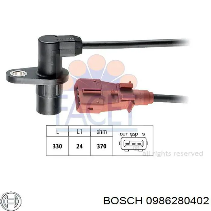 0 986 280 402 Bosch sensor de cigüeñal