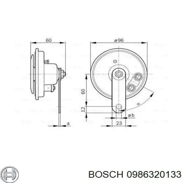 0 986 320 133 Bosch bocina