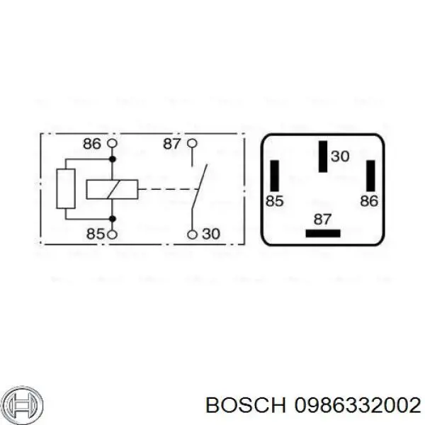 0986332002 Bosch Relé de bujías incandescentes