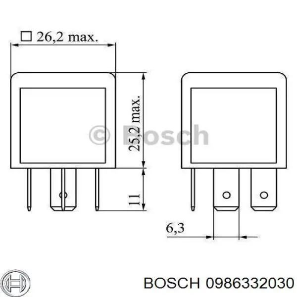 0986332030 Bosch rele de bomba electrica
