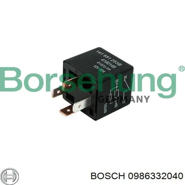 0986332040 Bosch Relé eléctrico multifuncional