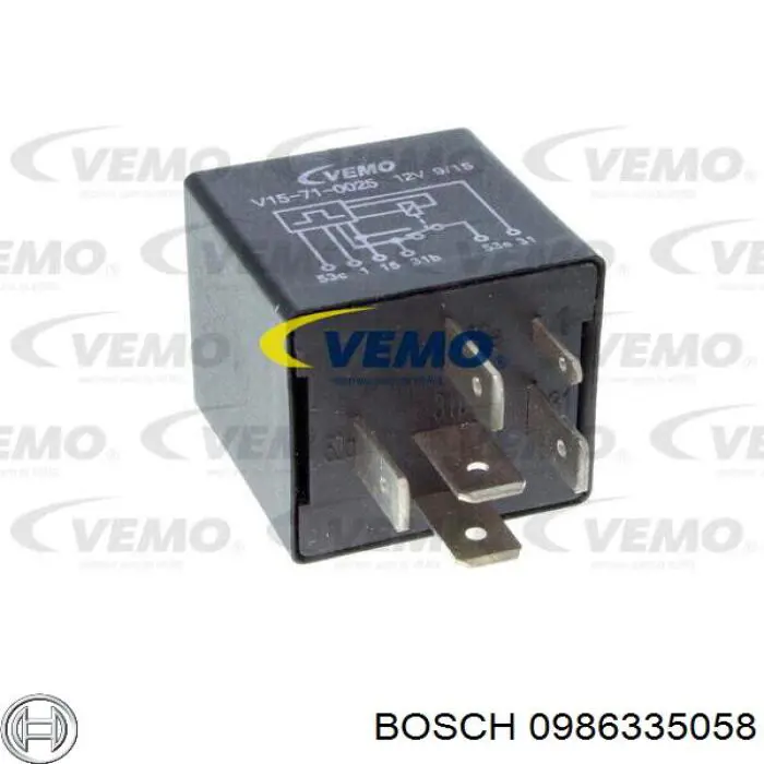 Relé de intermitencia del limpiaparabrisas Opel Astra 51, 52, F35, M35