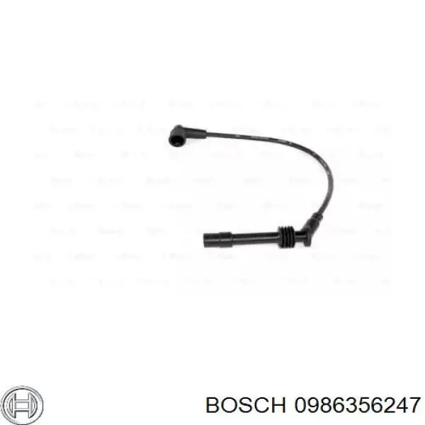 0986356247 Bosch cable de encendido, cilindro №1, 3