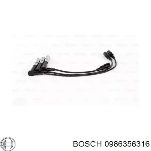 0 986 356 316 Bosch cables de bujías