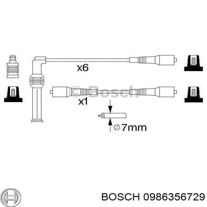 0986356729 Bosch cables de bujías