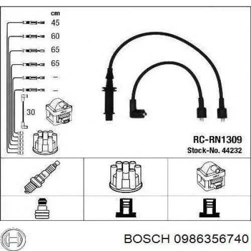 Juego de cables de bujias Bosch 0986356740 precio, desde 38,23 EUR