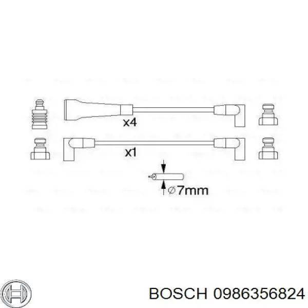 Cables de bujías 0986356824 Bosch