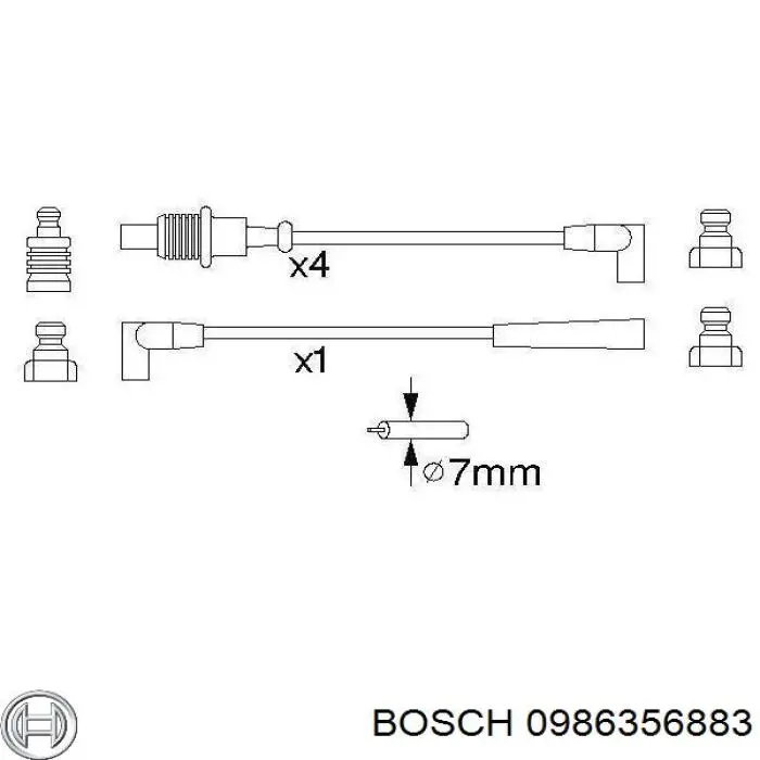 986356883 Bosch cables de bujías
