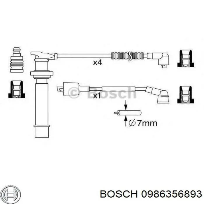 Juego de cables de encendido Nissan Sunny 3 N14