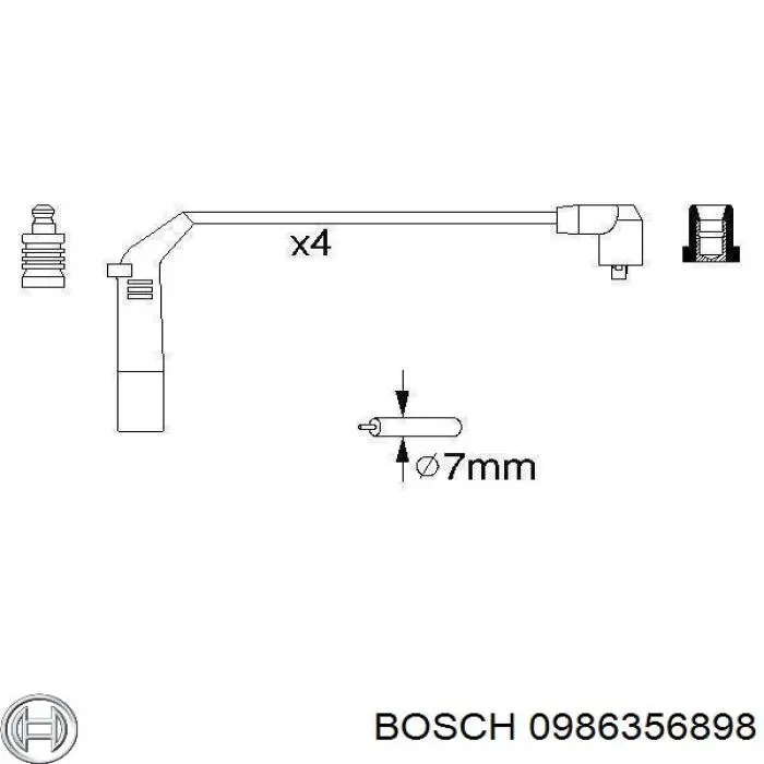 Cables de bujías 0986356898 Bosch