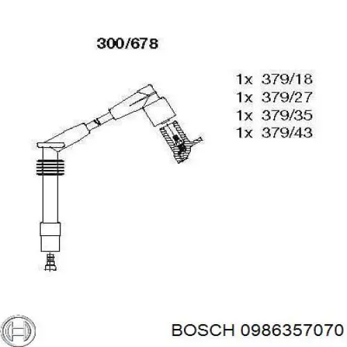 0986357070 Bosch cables de bujías