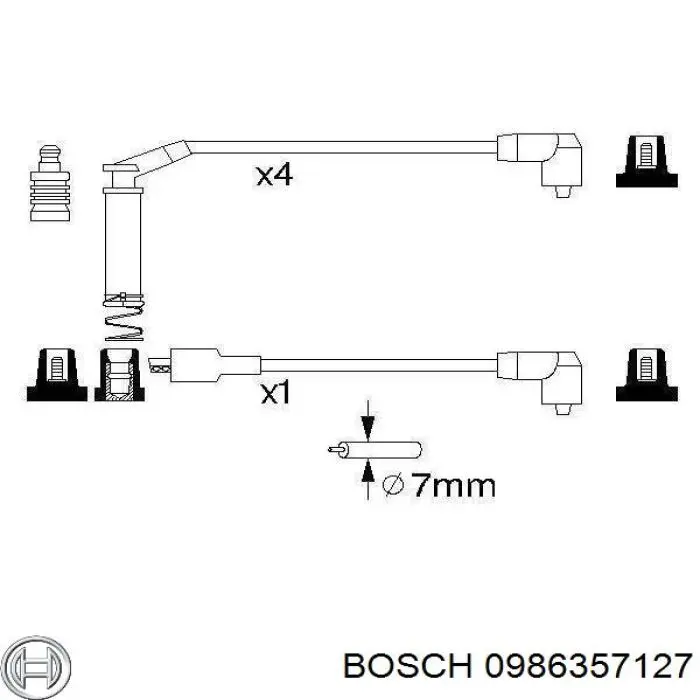 0 986 357 127 Bosch cables de bujías