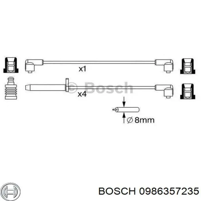0986357235 Bosch cables de bujías
