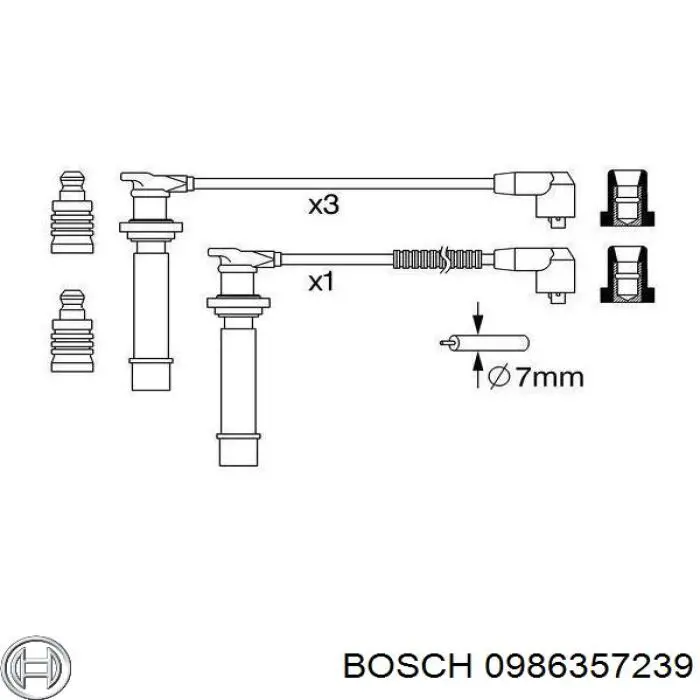 Juego de cables de encendido Nissan Sunny 3 N14