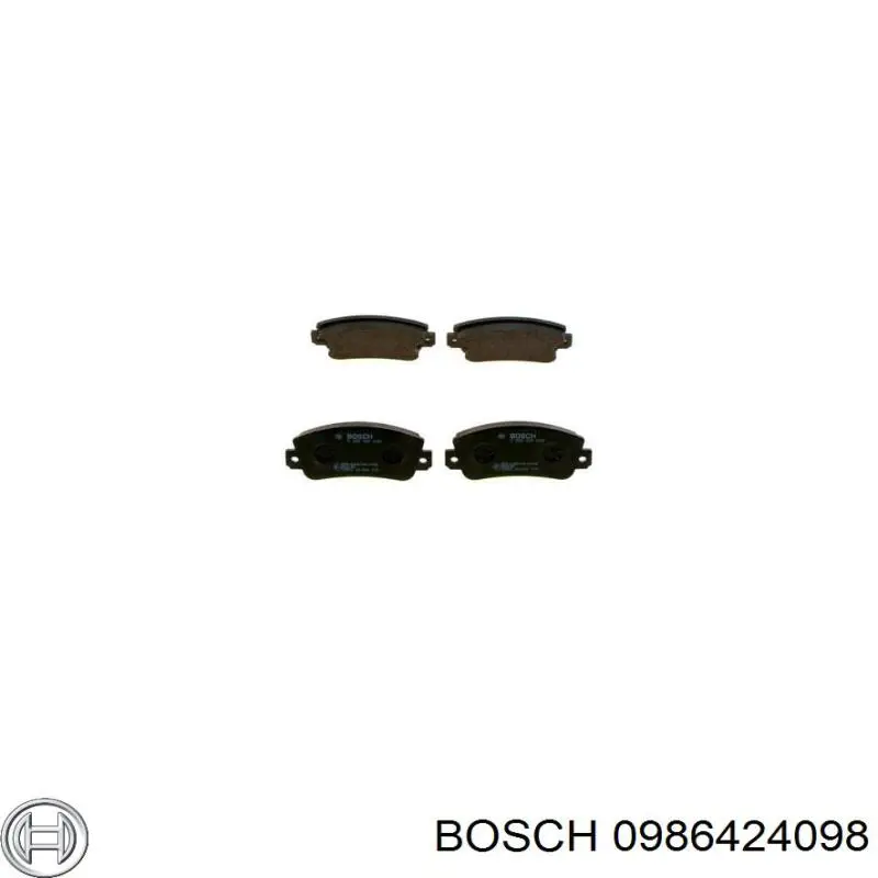 0 986 424 098 Bosch pastillas de freno delanteras