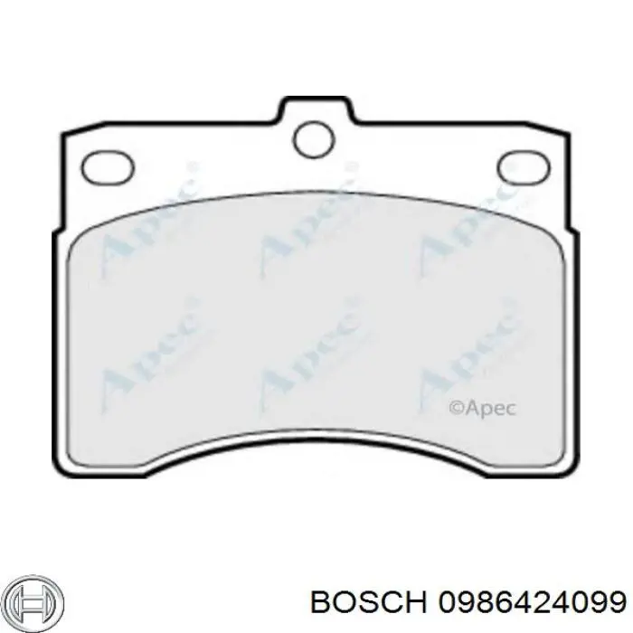 0 986 424 099 Bosch pastillas de freno delanteras