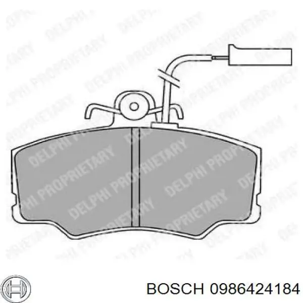 Pastillas de freno 0986424184 Bosch