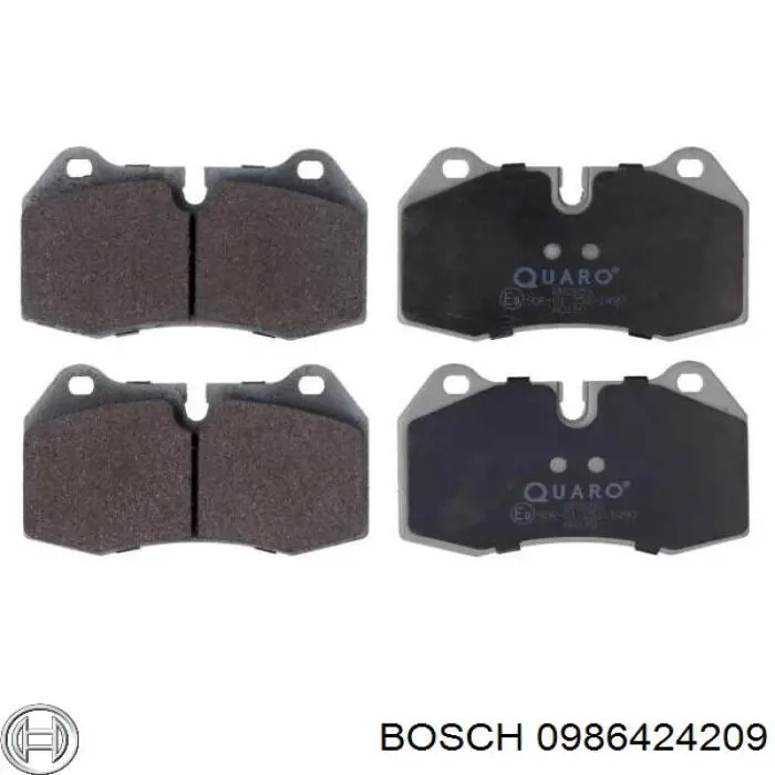 0986424209 Bosch pastillas de freno delanteras