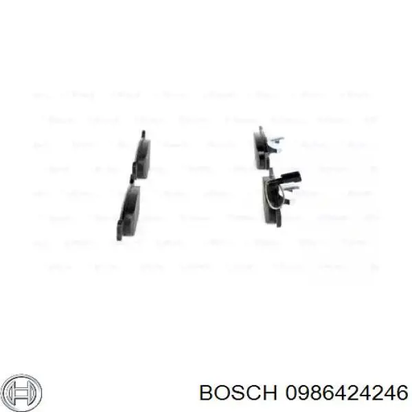 0 986 424 246 Bosch pastillas de freno delanteras