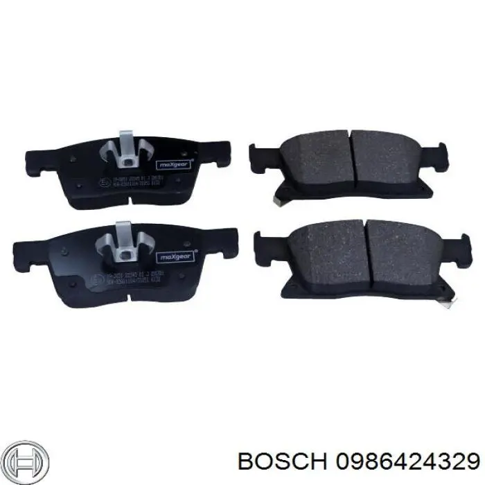 0 986 424 329 Bosch pastillas de freno delanteras