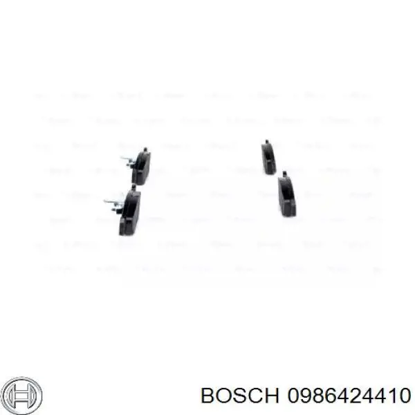 0986424410 Bosch pastillas de freno delanteras