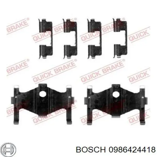 Pastillas de freno traseras 0986424418 Bosch