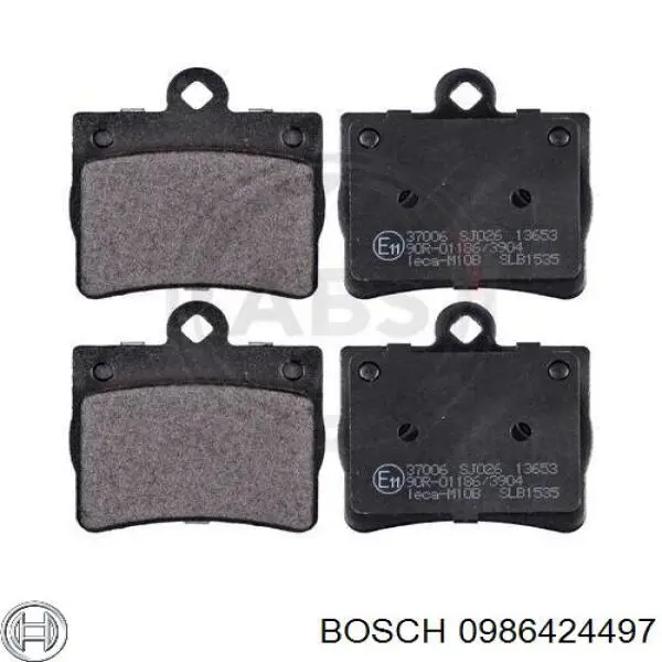 0986424497 Bosch pastillas de freno traseras