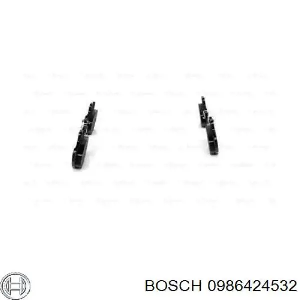 0 986 424 532 Bosch pastillas de freno traseras