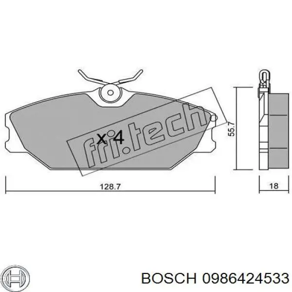 Pastillas de freno delanteras Renault Laguna 1 B56, 556