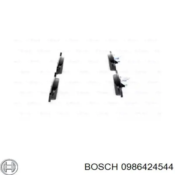 0 986 424 544 Bosch pastillas de freno delanteras