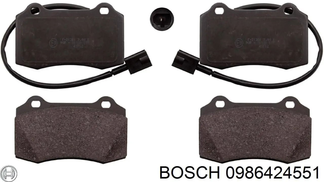 0986424551 Bosch pastillas de freno delanteras