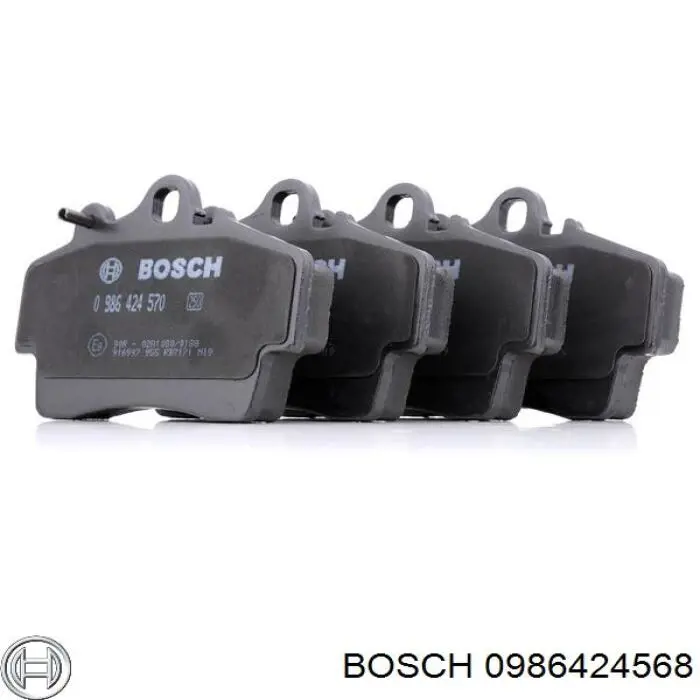 0 986 424 568 Bosch pastillas de freno traseras