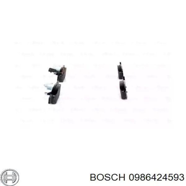 0 986 424 593 Bosch pastillas de freno delanteras