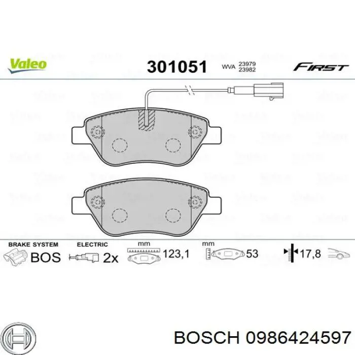 Pastillas de freno delanteras Fiat Stilo 192