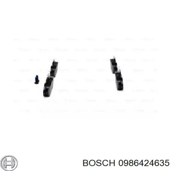 0986424635 Bosch pastillas de freno delanteras