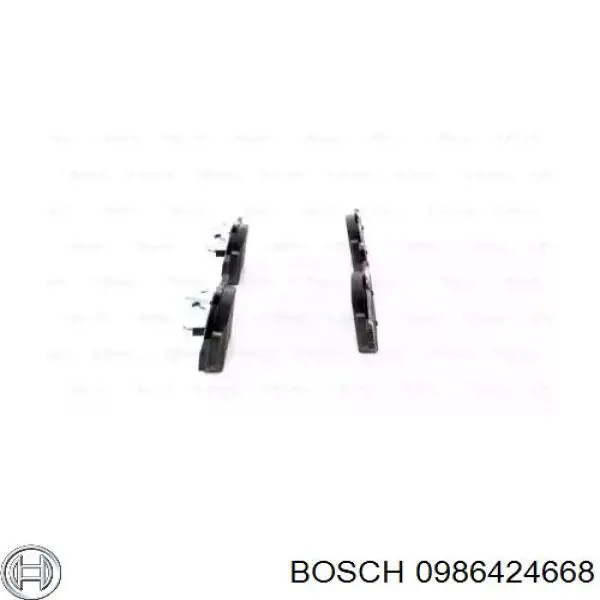 0 986 424 668 Bosch pastillas de freno delanteras