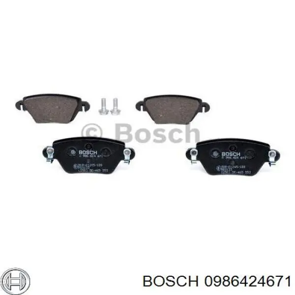 0986424671 Bosch pastillas de freno traseras