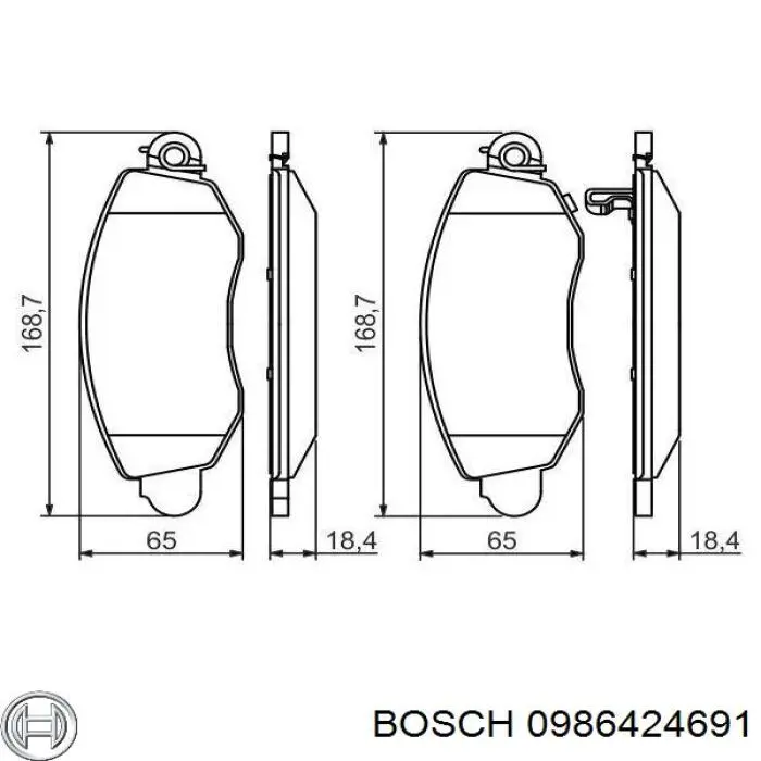 0986424691 Bosch pastillas de freno delanteras