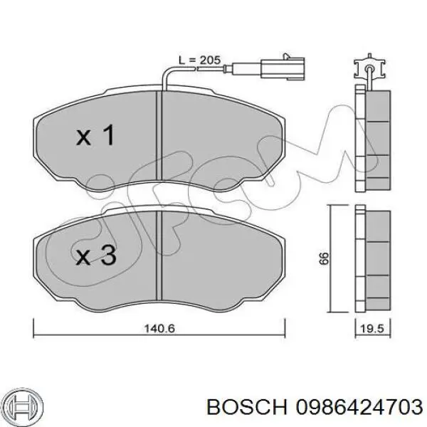 Pastillas de freno delanteras Fiat Ducato 2 230L