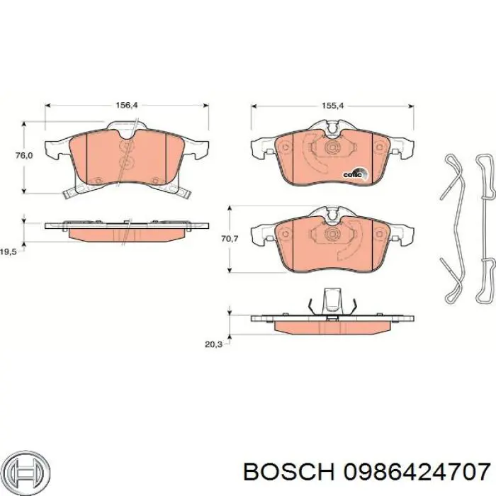 Pastillas de freno delanteras Opel Corsa X12