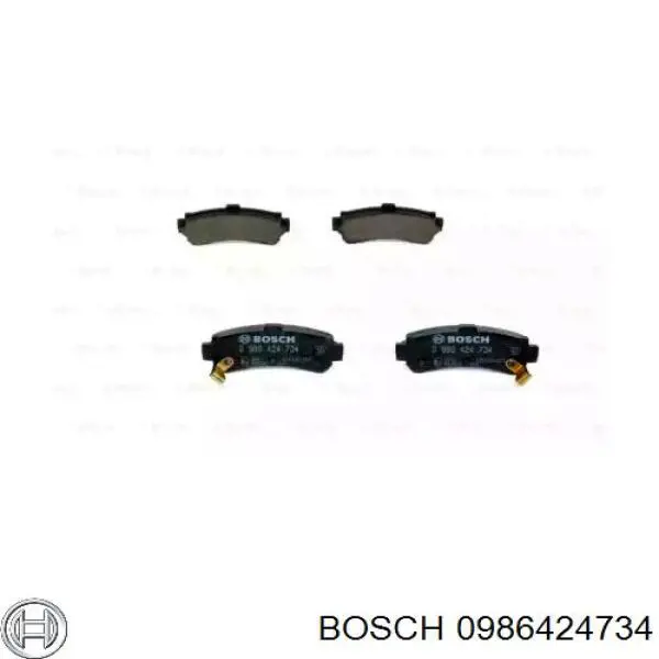 0 986 424 734 Bosch pastillas de freno traseras