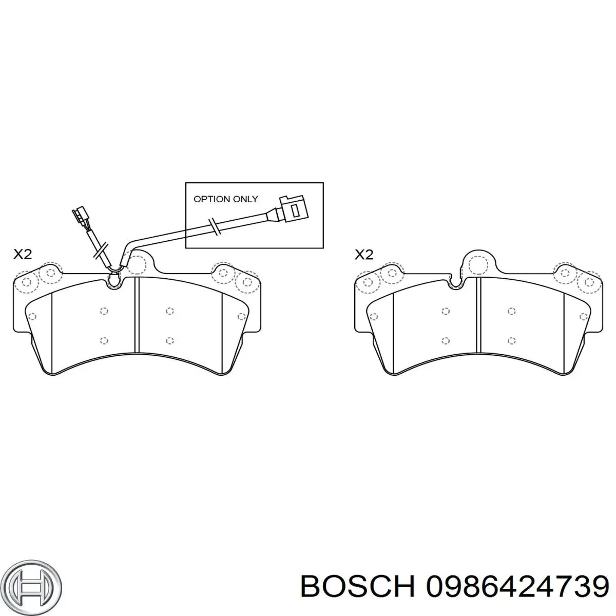 Pastillas de freno 0986424739 Bosch