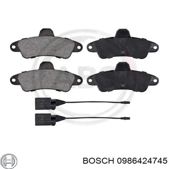 0 986 424 745 Bosch pastillas de freno traseras