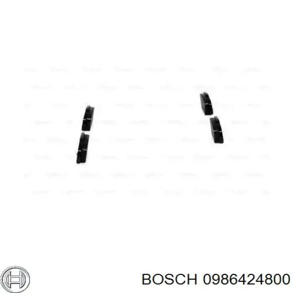 0986424800 Bosch pastillas de freno traseras