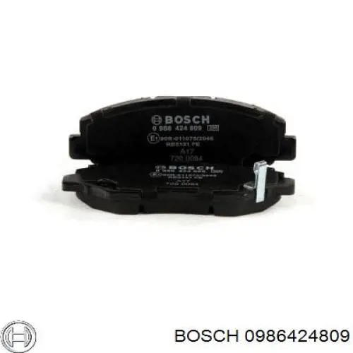 0986424809 Bosch pastillas de freno delanteras