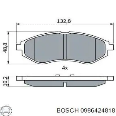 0986424818 Bosch pastillas de freno delanteras