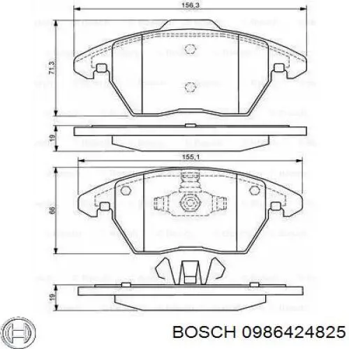 Pastillas de freno 0986424825 Bosch