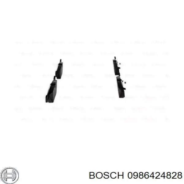 0 986 424 828 Bosch pastillas de freno delanteras