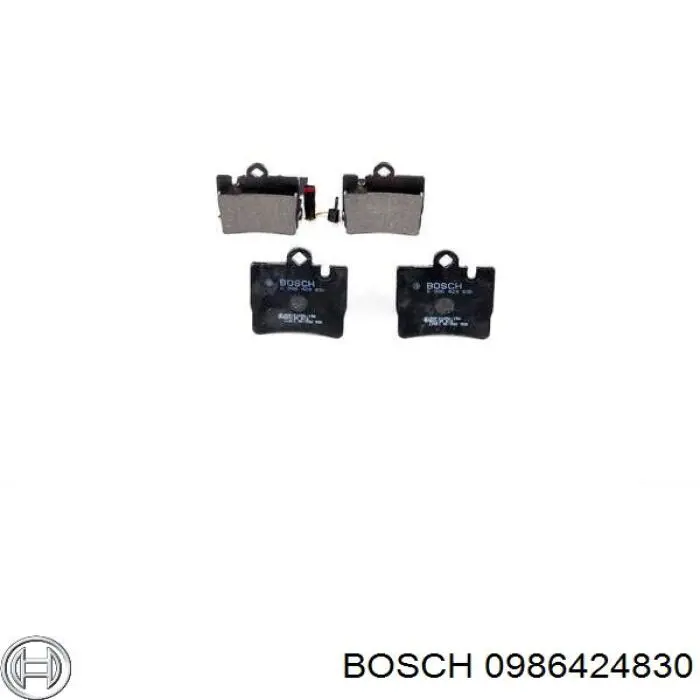 0986424830 Bosch pastillas de freno traseras