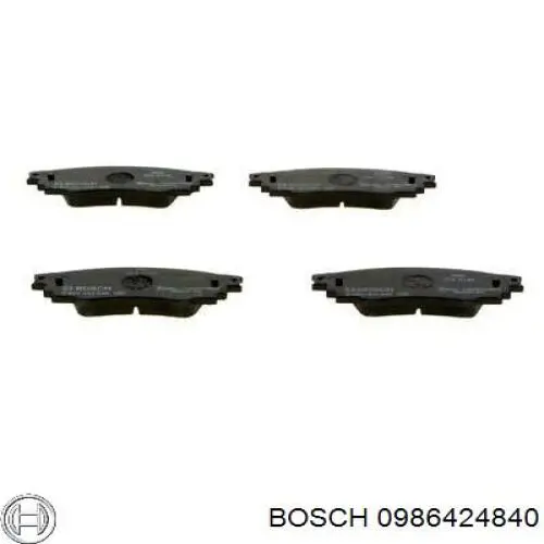 0986424840 Bosch pastillas de freno traseras